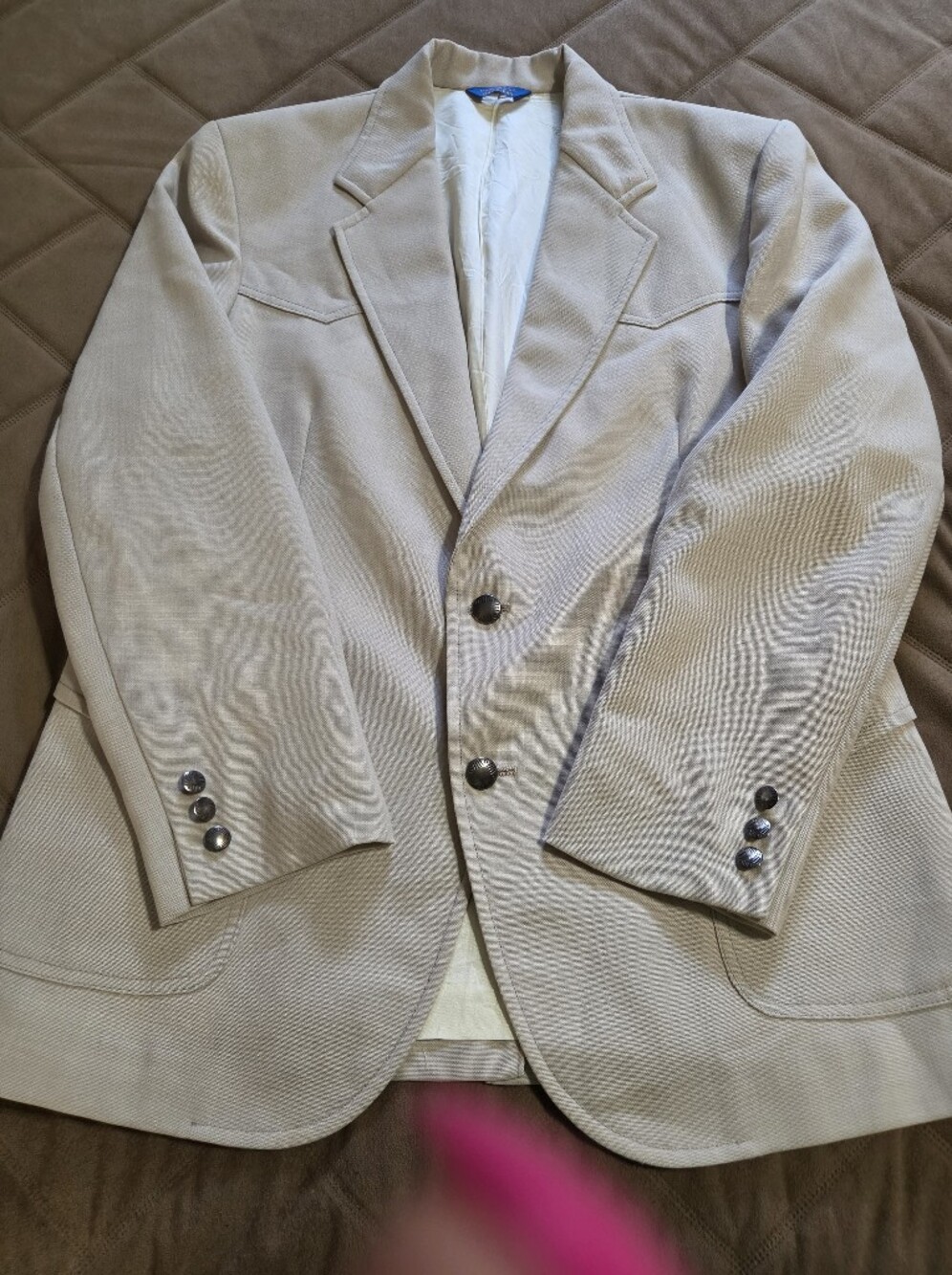 Pendleton Vgt. Light Taupe Men's Western Sport Coat Blazer. Wool Blend - Sz 42 - Picture 8 of 9